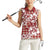 Hibiscus Pakala Fantasy Red Women Sleeveless Polo Shirt Tropical Floral Stylized - Polynesian Pride