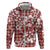 Hibiscus Pakala Fantasy Red Zip Hoodie Tropical Floral Stylized - Polynesian Pride