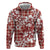 Hibiscus Pakala Fantasy Red Zip Hoodie Tropical Floral Stylized - Polynesian Pride