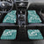 Hibiscus Pakala Aqua Teal Car Mats Tropical Floral Stylized - Polynesian Pride