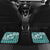 Hibiscus Pakala Aqua Teal Car Mats Tropical Floral Stylized - Polynesian Pride