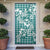 Hibiscus Pakala Aqua Teal Door Cover Tropical Floral Stylized - Polynesian Pride