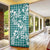 Hibiscus Pakala Aqua Teal Door Cover Tropical Floral Stylized - Polynesian Pride