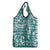 Hibiscus Pakala Aqua Teal Grocery Bag Tropical Floral Stylized - Polynesian Pride