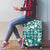 Hibiscus Pakala Aqua Teal Luggage Cover Tropical Floral Stylized - Polynesian Pride