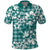 Hibiscus Pakala Aqua Teal Polo Shirt Tropical Floral Stylized - Polynesian Pride