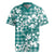 Hibiscus Pakala Aqua Teal Rugby Jersey Tropical Floral Stylized - Polynesian Pride