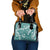 Hibiscus Pakala Aqua Teal Shoulder Handbag Tropical Floral Stylized - Polynesian Pride