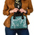 Hibiscus Pakala Aqua Teal Shoulder Handbag Tropical Floral Stylized - Polynesian Pride