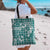 Hibiscus Pakala Aqua Teal Tote Bag Tropical Floral Stylized - Polynesian Pride