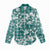 Hibiscus Pakala Aqua Teal Women Casual Shirt Tropical Floral Stylized - Polynesian Pride