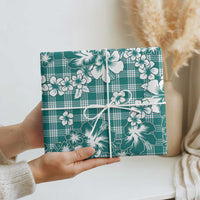 Hibiscus Pakala Aqua Teal Wrapping Paper Tropical Floral Stylized - Polynesian Pride