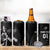 Custom New Zealand Cricket 4 in 1 Can Cooler Tumbler Maori Kiwi Black Fern