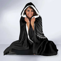 New Zealand Cricket Hooded Blanket Maori Kiwi Black Fern