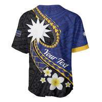 Personalised Nauru Baseball Jersey Naoero Proud Plumeria