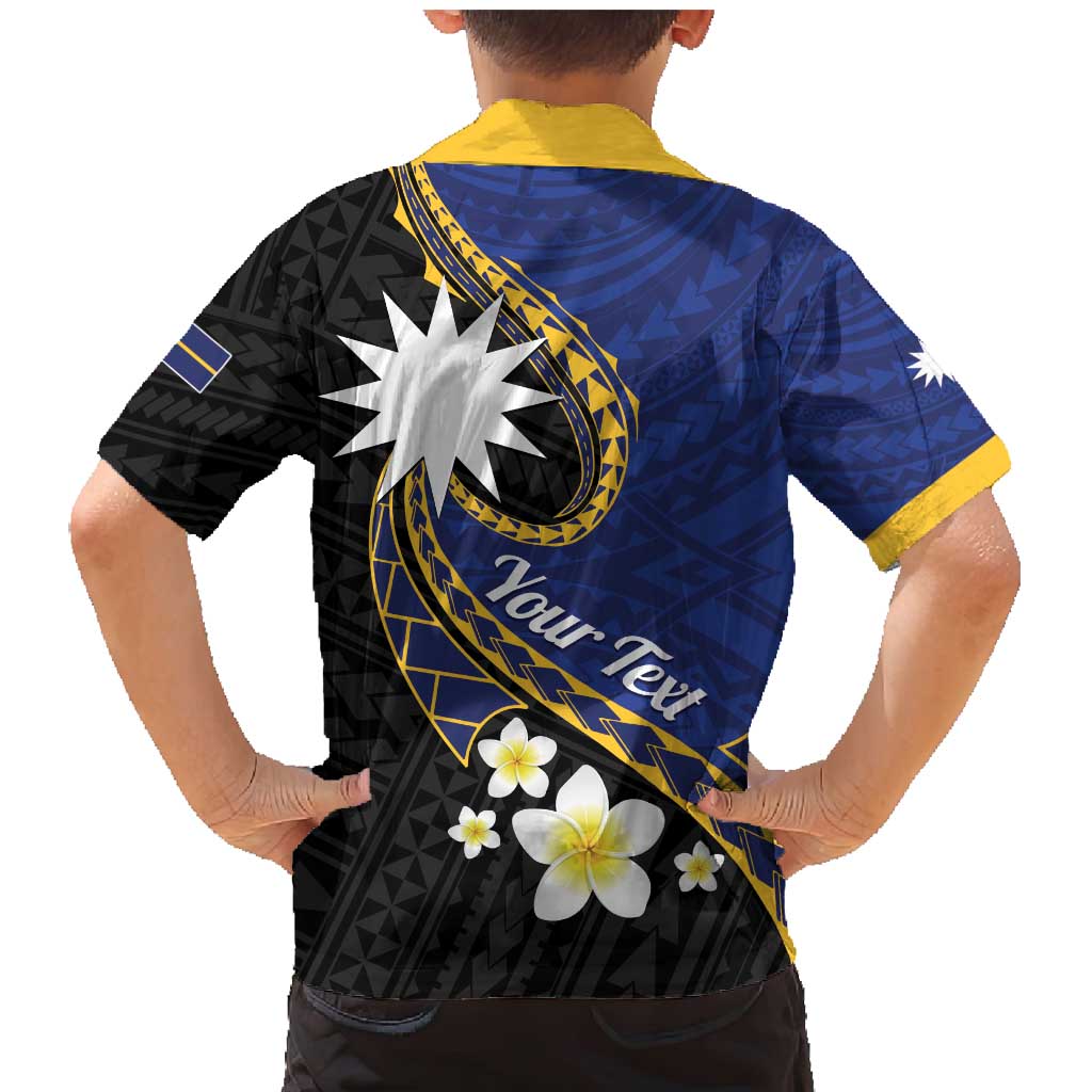 Personalised Nauru Family Matching Mermaid Dress and Hawaiian Shirt Naoero Proud Plumeria