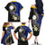 Personalised Nauru Family Matching Off The Shoulder Long Sleeve Dress and Hawaiian Shirt Naoero Proud Plumeria