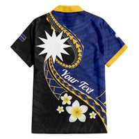 Personalised Nauru Family Matching Tank Maxi Dress and Hawaiian Shirt Naoero Proud Plumeria