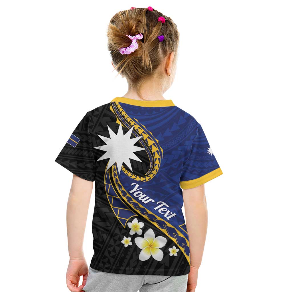 Personalised Nauru Kid T Shirt Naoero Proud Plumeria