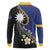 Personalised Nauru Long Sleeve Polo Shirt Naoero Proud Plumeria