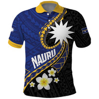Personalised Nauru Polo Shirt Naoero Proud Plumeria