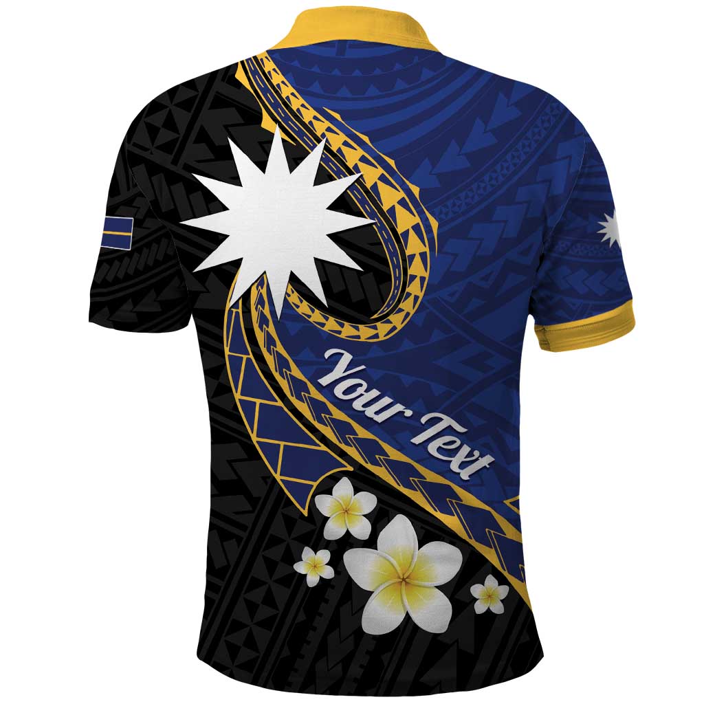 Personalised Nauru Polo Shirt Naoero Proud Plumeria