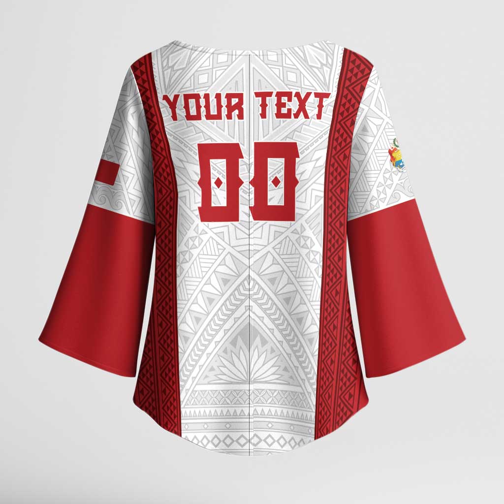 Tonga Rugby Custom Kimono Sleeve Blouse Tonga Sea Eagles Go Champions