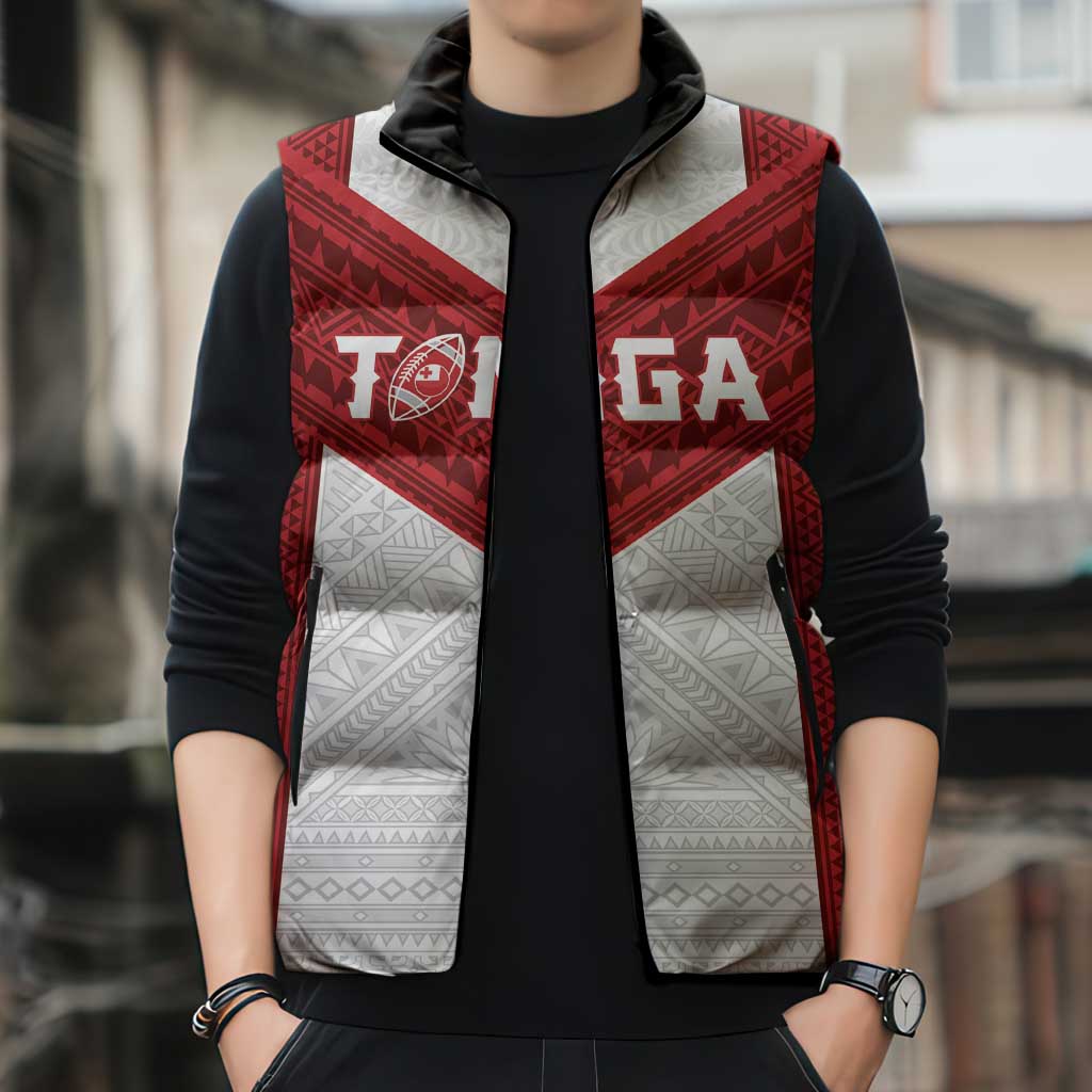 Tonga Rugby Custom Sleeveless Puffer Jacket Tonga Sea Eagles Go Champions