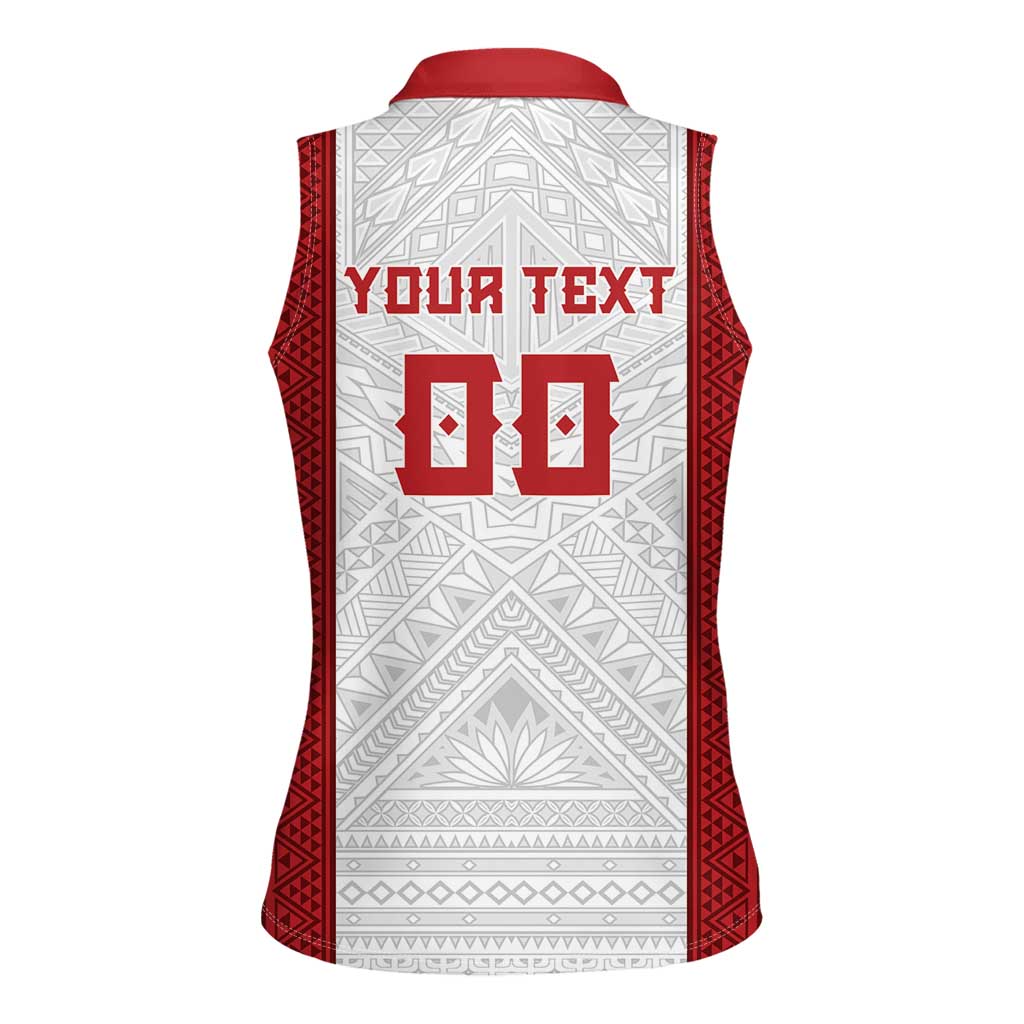 Tonga Rugby Custom Women Sleeveless Polo Shirt Tonga Sea Eagles Go Champions
