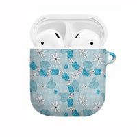 Hawaii Anthurium Tiare Pikake Lei AirPods Case UliUli Lauhala Art Pattern
