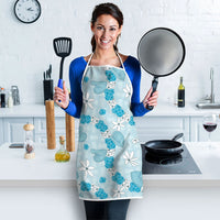 Hawaii Anthurium Tiare Pikake Lei Apron UliUli Lauhala Art Pattern