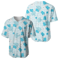 Hawaii Anthurium Tiare Pikake Lei Baseball Jersey UliUli Lauhala Art Pattern