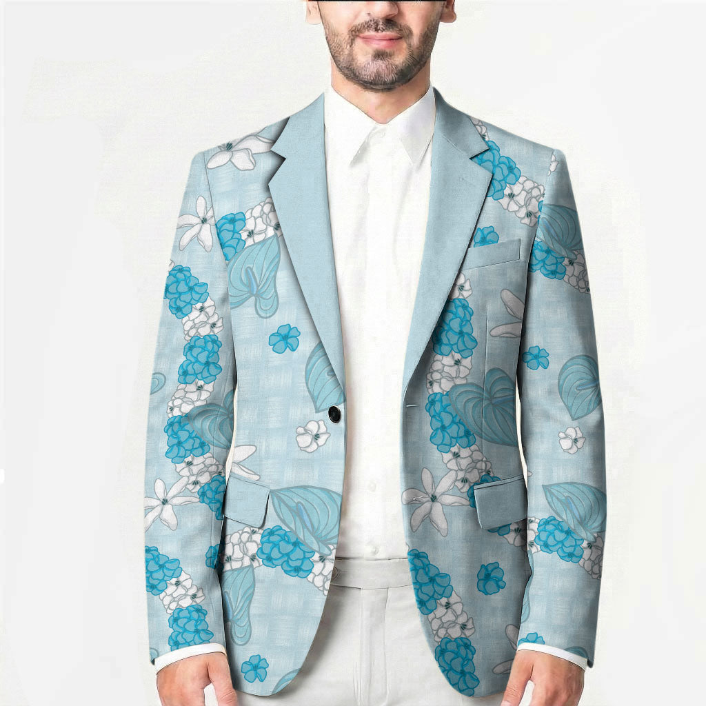 Hawaii Anthurium Tiare Pikake Lei Blazer UliUli Lauhala Art Pattern