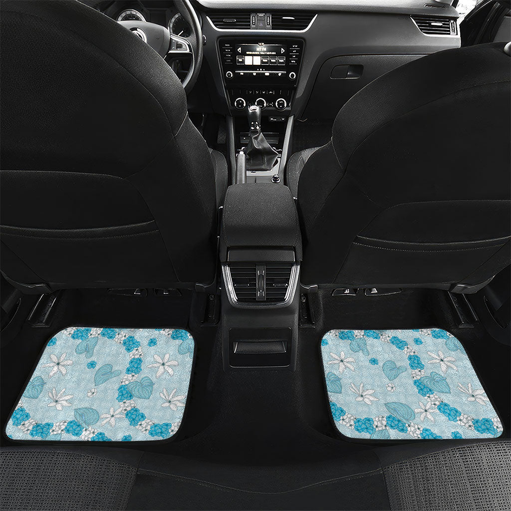 Hawaii Anthurium Tiare Pikake Lei Car Mats UliUli Lauhala Art Pattern