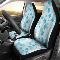 Hawaii Anthurium Tiare Pikake Lei Car Seat Cover UliUli Lauhala Art Pattern