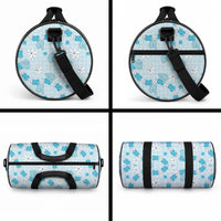 Hawaii Anthurium Tiare Pikake Lei Duffle Bag UliUli Lauhala Art Pattern LT01 - Polynesian Pride