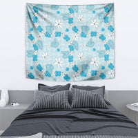 Hawaii Anthurium Tiare Pikake Lei Tapestry UliUli Lauhala Art Pattern