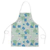 Hawaii Anthurium Tiare Pikake Lei Apron Omaomao Lauhala Art Pattern