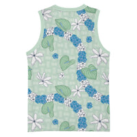 Hawaii Anthurium Tiare Pikake Lei Basketball Jersey Omaomao Lauhala Art Pattern