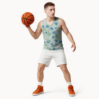Hawaii Anthurium Tiare Pikake Lei Basketball Jersey Omaomao Lauhala Art Pattern