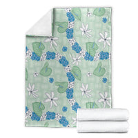 Hawaii Anthurium Tiare Pikake Lei Blanket Omaomao Lauhala Art Pattern