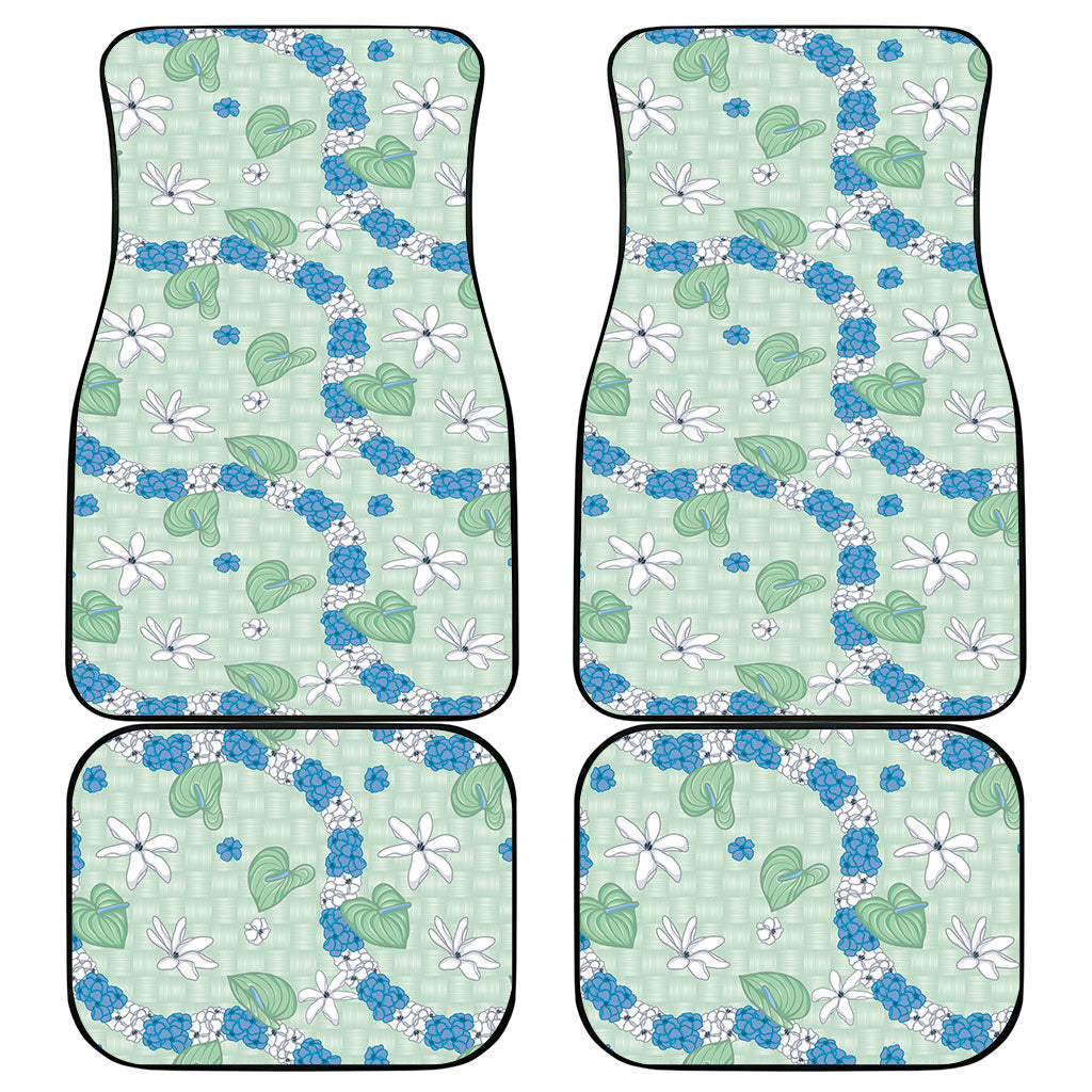 Hawaii Anthurium Tiare Pikake Lei Car Mats Omaomao Lauhala Art Pattern