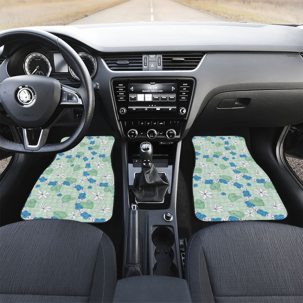 Hawaii Anthurium Tiare Pikake Lei Car Mats Omaomao Lauhala Art Pattern
