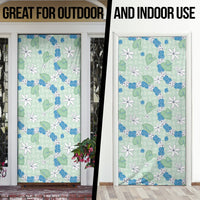 Hawaii Anthurium Tiare Pikake Lei Door Cover Omaomao Lauhala Art Pattern