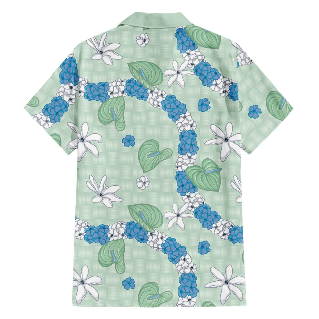 Hawaii Anthurium Tiare Pikake Lei Family Matching Mermaid Dress and Hawaiian Shirt Omaomao Lauhala Art Pattern LT01 - Polynesian Pride