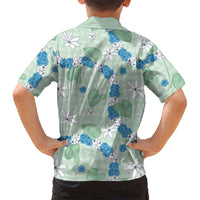 Hawaii Anthurium Tiare Pikake Lei Family Matching Off Shoulder Short Dress and Hawaiian Shirt Omaomao Lauhala Art Pattern LT01 - Polynesian Pride