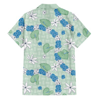 Hawaii Anthurium Tiare Pikake Lei Family Matching Off Shoulder Short Dress and Hawaiian Shirt Omaomao Lauhala Art Pattern LT01 - Polynesian Pride