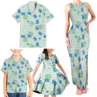 Hawaii Anthurium Tiare Pikake Lei Family Matching Tank Maxi Dress and Hawaiian Shirt Omaomao Lauhala Art Pattern LT01 - Polynesian Pride