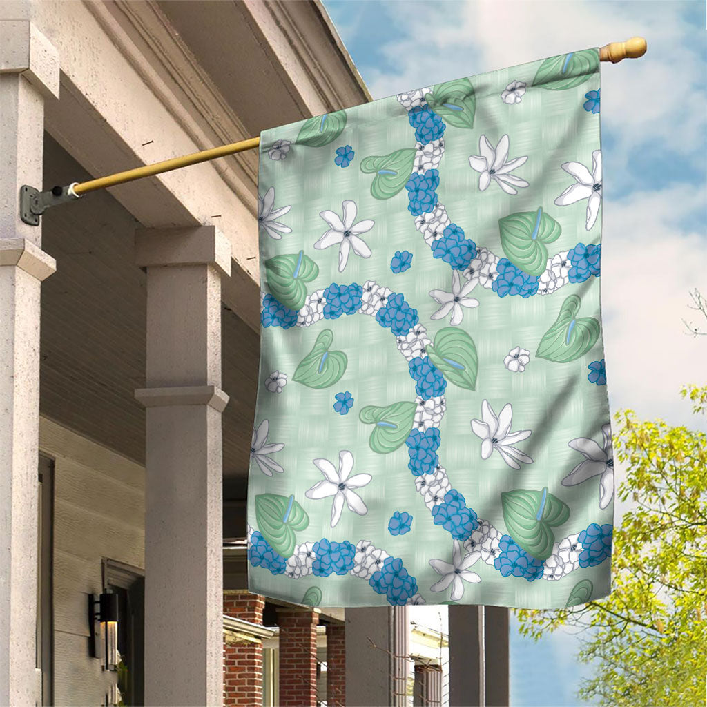 Hawaii Anthurium Tiare Pikake Lei Garden Flag Omaomao Lauhala Art Pattern