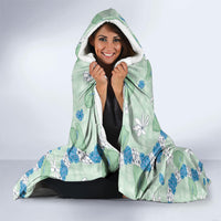 Hawaii Anthurium Tiare Pikake Lei Hooded Blanket Omaomao Lauhala Art Pattern